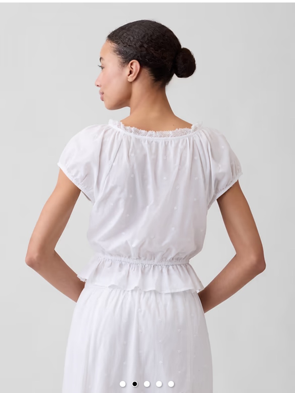GAP Cap-Sleeve Pintuck Top and Relaxed Tiered Maxi Skirt set - Picture 4 of 7